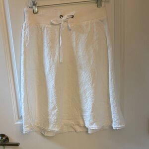 Eileen Fisher, white linen skirt